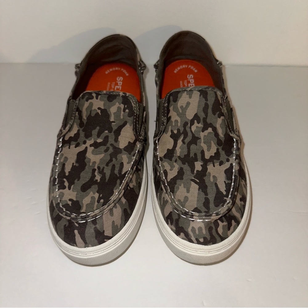 Sperry Camouflage Top Sider Salty Unisex flat shoes size 5 Big Kids 🆕 no box